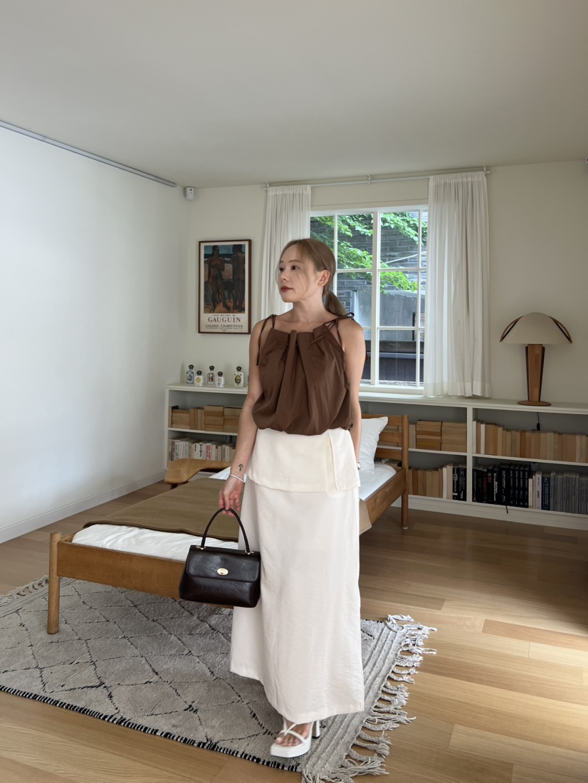 BOLD韓國代購女士新品真品休閑職業熱賣人氣推薦長裙含腰帶BOLD長裙