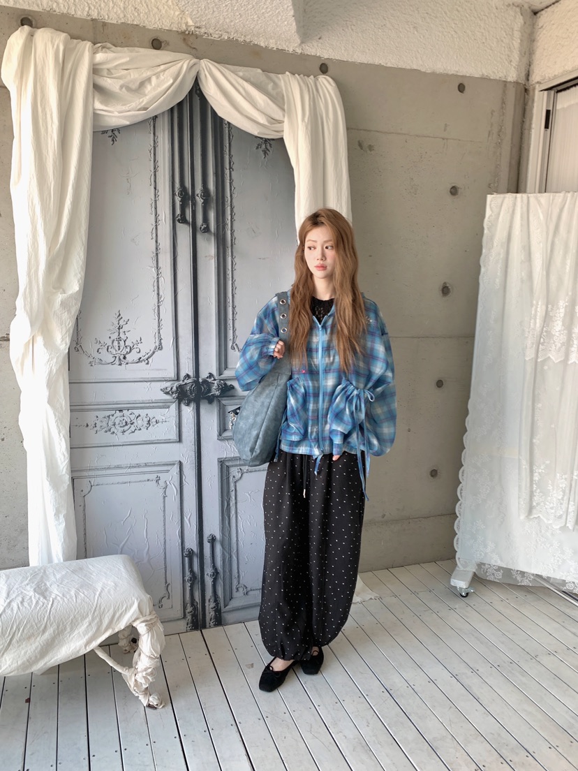 MAISONDEGLORY東大門實拍韓國女裝新款職業休閑人氣夾克格紋MAISON DE GLORY夾克