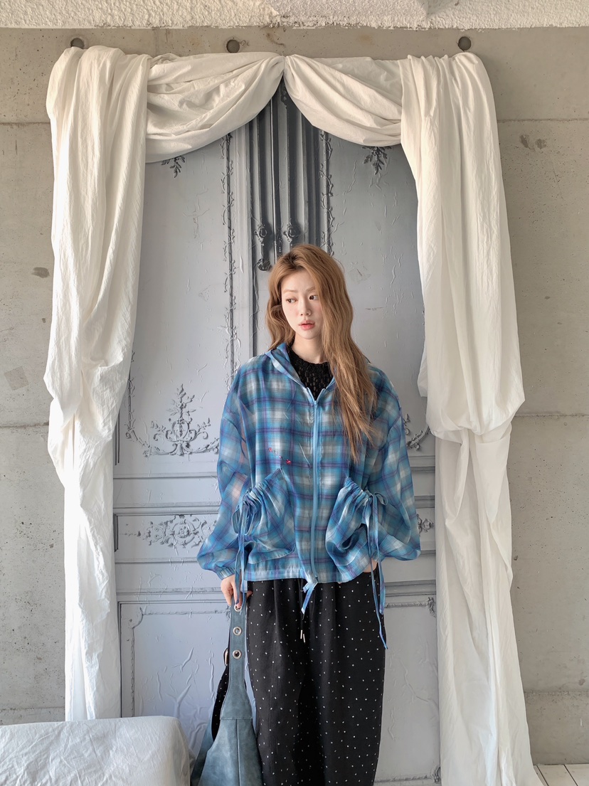 MAISONDEGLORY東大門實拍韓國女裝新款職業休閑人氣夾克格紋MAISON DE GLORY夾克圖色2