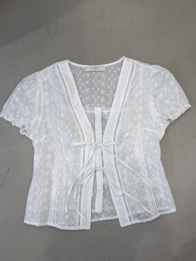 SYMBOL韓國直郵女裝新款推薦熱賣26春夏26夏季襯衫蕾絲衫SYMBOL襯衫/蕾絲衫圖色1