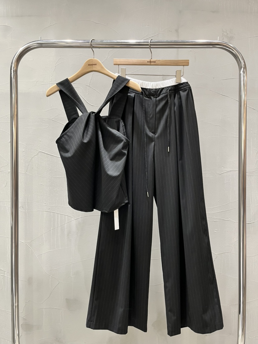 INSSENSE-A韓國直郵女士新品時尚休閑熱賣推薦休閑褲撞色INSSENSE-A休閑褲