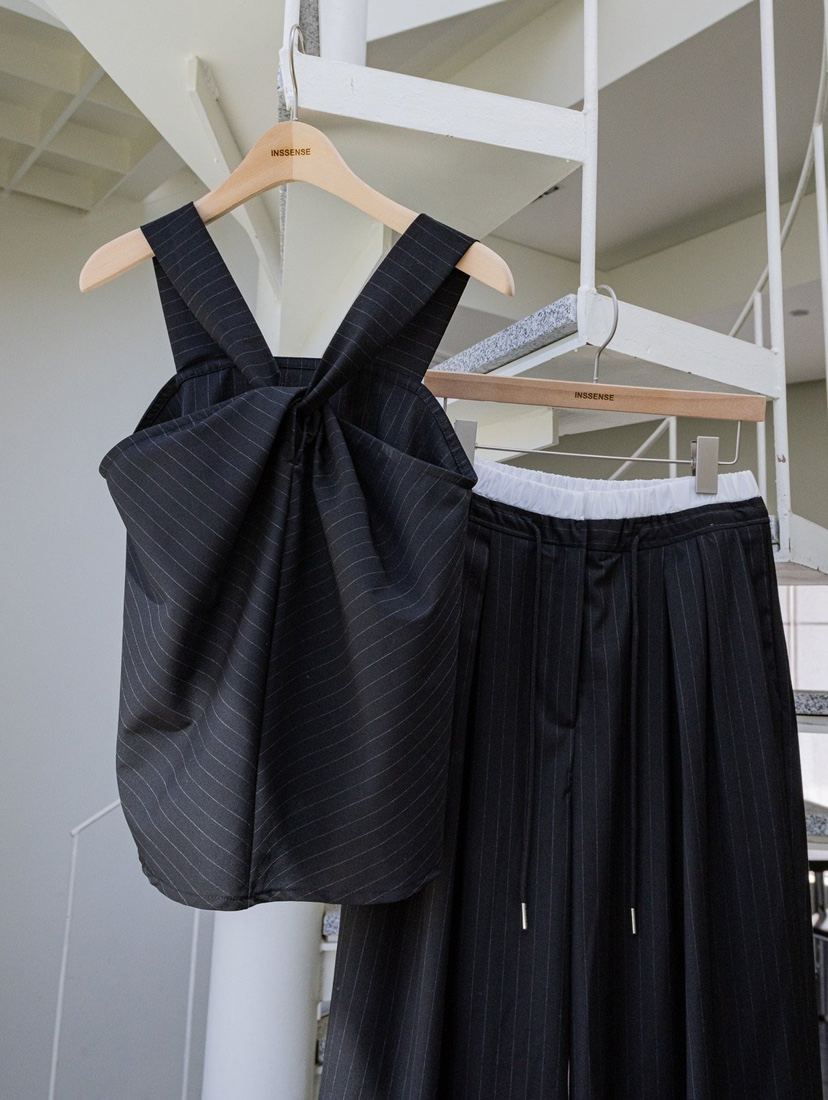 INSSENSE-A韓國直郵女士新品時尚休閑熱賣推薦休閑褲撞色INSSENSE-A休閑褲