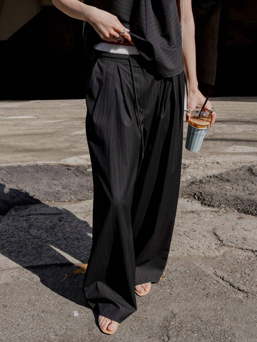 INSSENSE-A韓國直郵女士新品時尚休閑熱賣推薦休閑褲撞色INSSENSE-A休閑褲