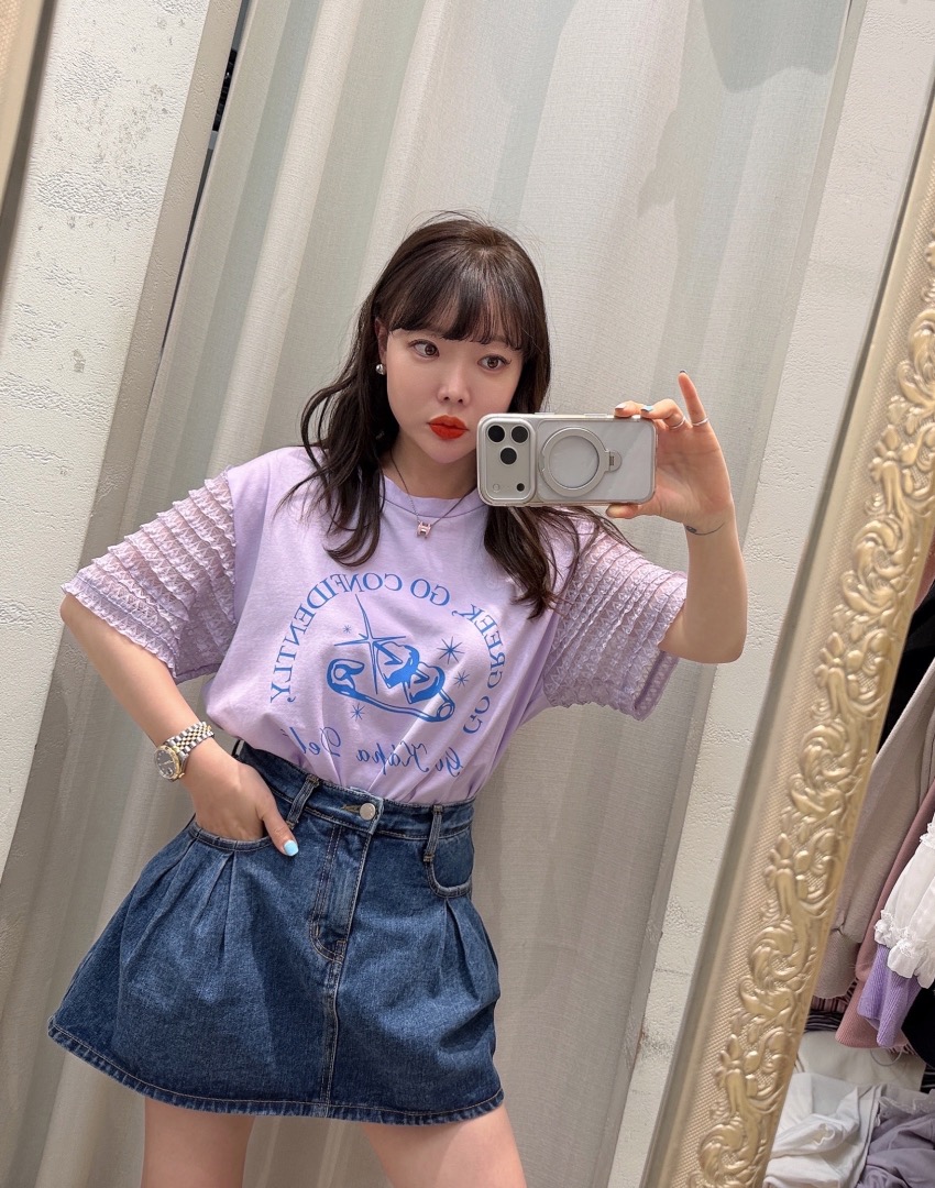 LOVABLE韓國東大門直郵女裝新品推薦休閑26春夏時尚26夏季T恤LOVABLET恤