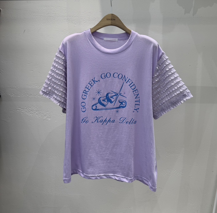 LOVABLE韓國東大門直郵女裝新品推薦休閑26春夏時尚26夏季T恤LOVABLET恤圖色2