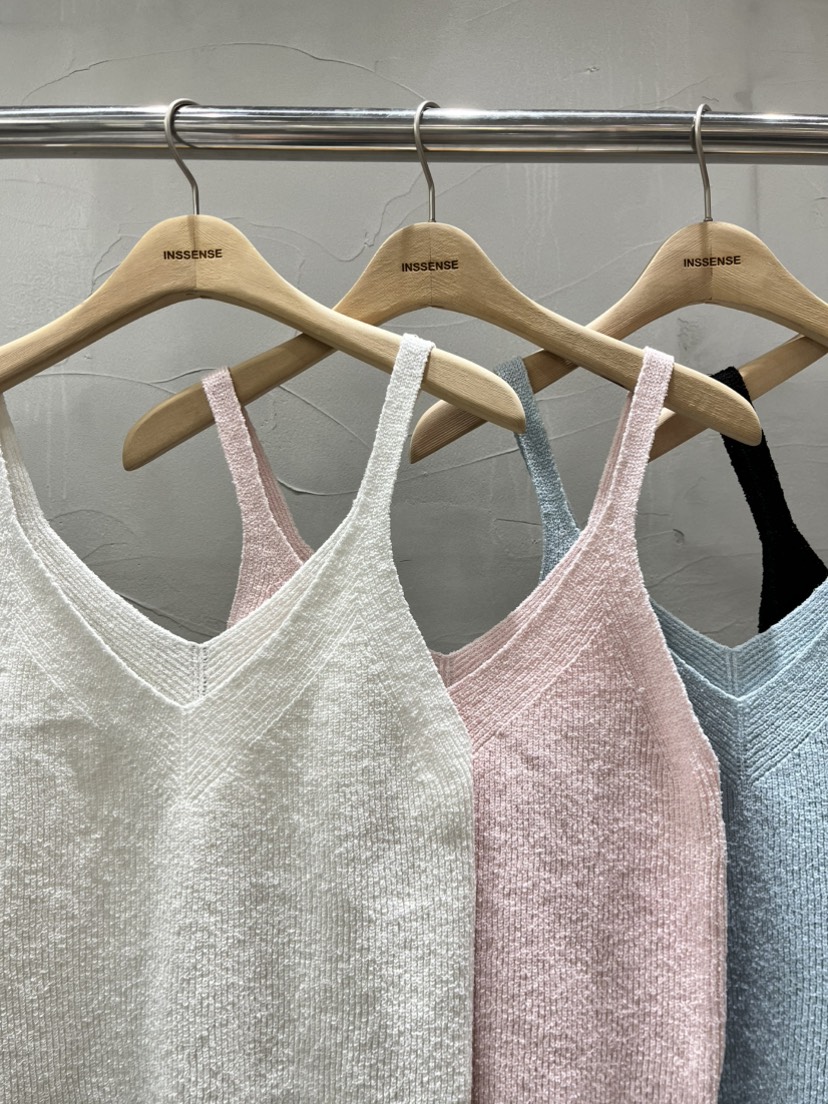 INSSENSE-A韓國代購女裝新款熱賣職業時尚吊帶背心V領亞麻INSSENSE-A吊帶/背心