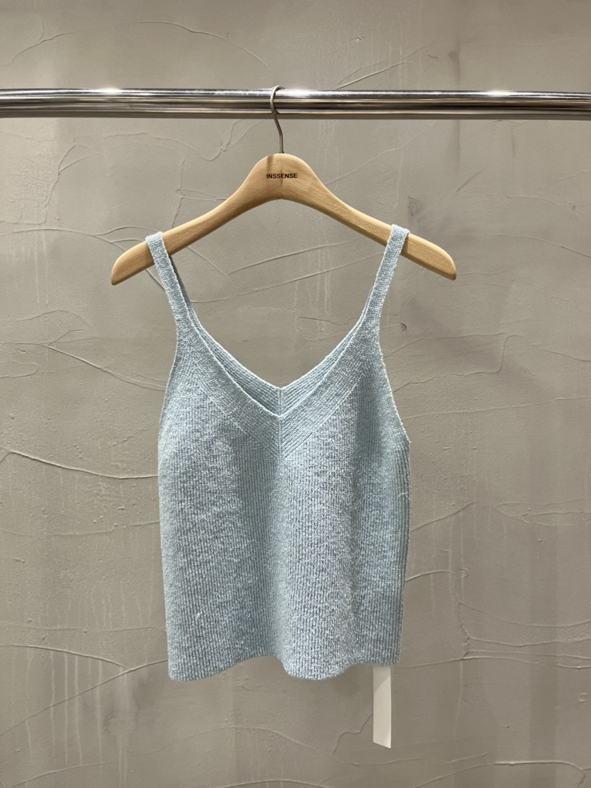 INSSENSE-A韓國代購女裝新款熱賣職業時尚吊帶背心V領亞麻INSSENSE-A吊帶/背心圖色1