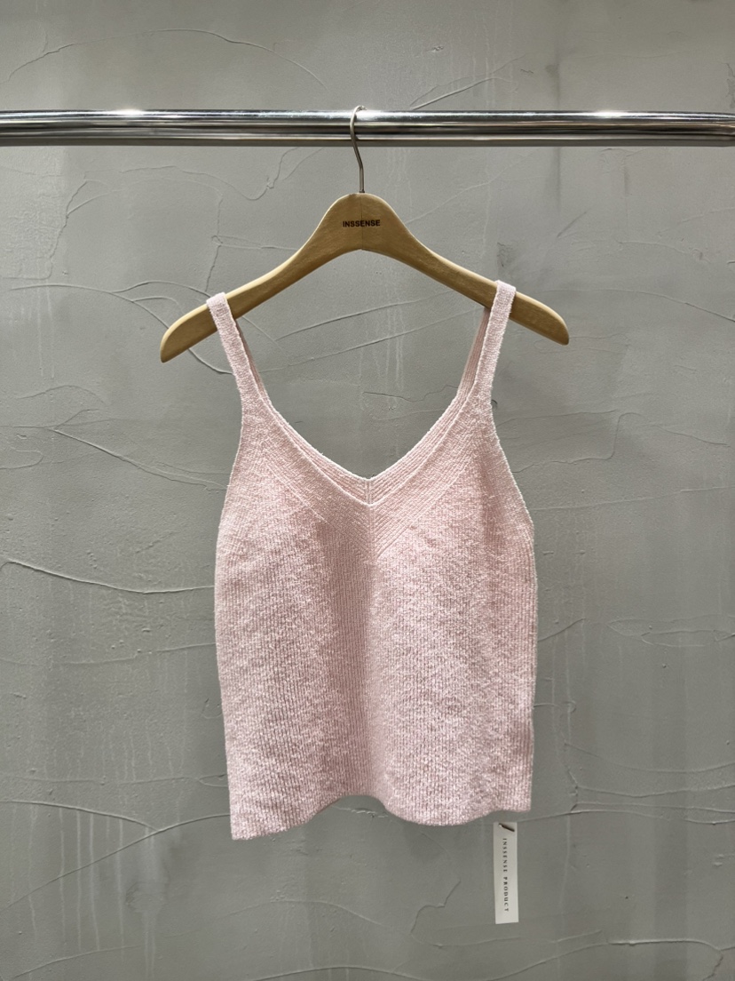 INSSENSE-A韓國代購女裝新款熱賣職業時尚吊帶背心V領亞麻INSSENSE-A吊帶/背心圖色2