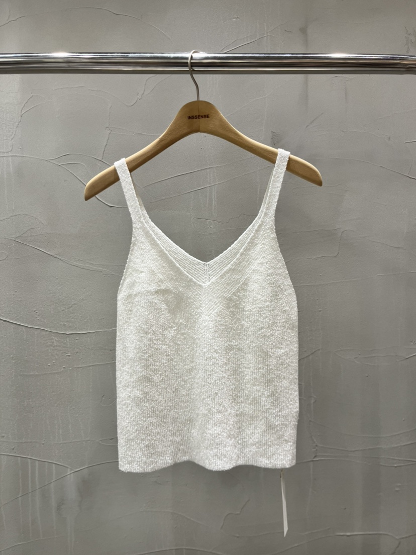 INSSENSE-A韓國代購女裝新款熱賣職業時尚吊帶背心V領亞麻INSSENSE-A吊帶/背心圖色3