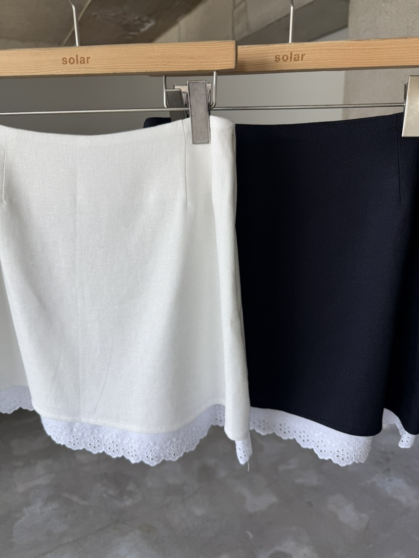 SOLAR韓國直郵女裝新品休閑熱賣職業時尚26夏季26春夏短裙亞麻SOLAR短裙