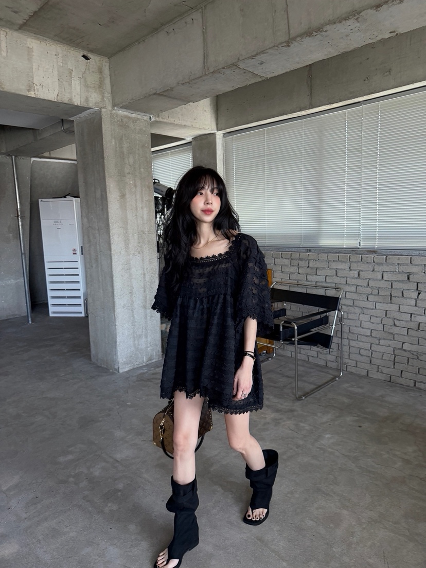 SOLAR韓國直郵實拍女士新品26春夏休閑時尚推薦26夏季連衣裙SOLAR連衣裙