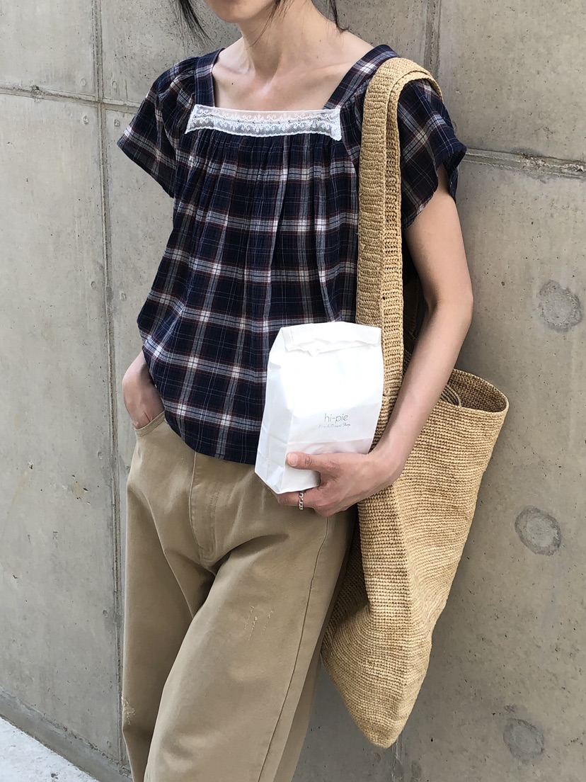 THE ABLE東大門直郵女裝新款人氣26春夏襯衫蕾絲衫格子蕾絲THE ABLE/TA襯衫/蕾絲衫