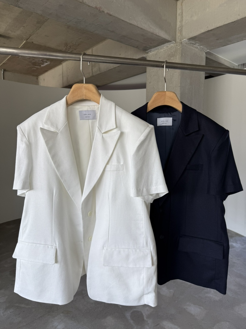 SOLAR韓國直郵女士新款真品職業休閑時尚26春夏人氣夾克亞麻SOLAR夾克