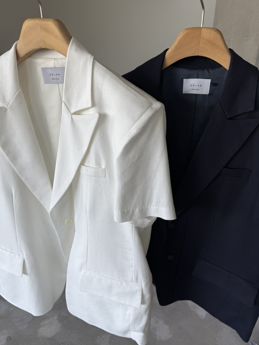 SOLAR韓國直郵女士新款真品職業休閑時尚26春夏人氣夾克亞麻SOLAR夾克