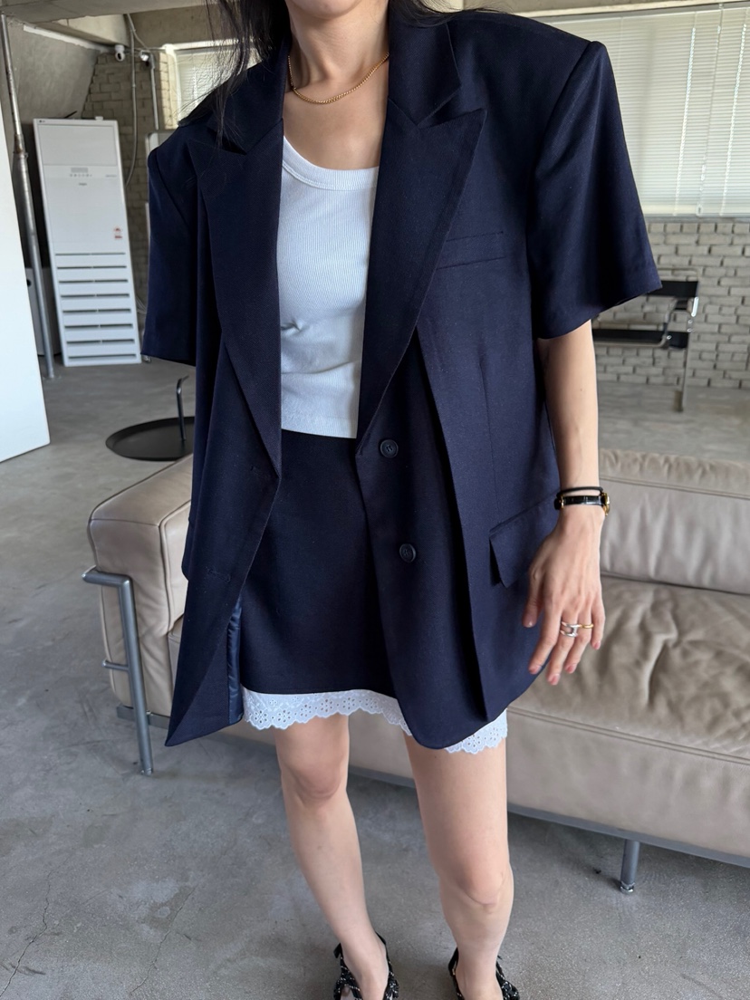 SOLAR韓國直郵女士新款真品職業休閑時尚26春夏人氣夾克亞麻SOLAR夾克