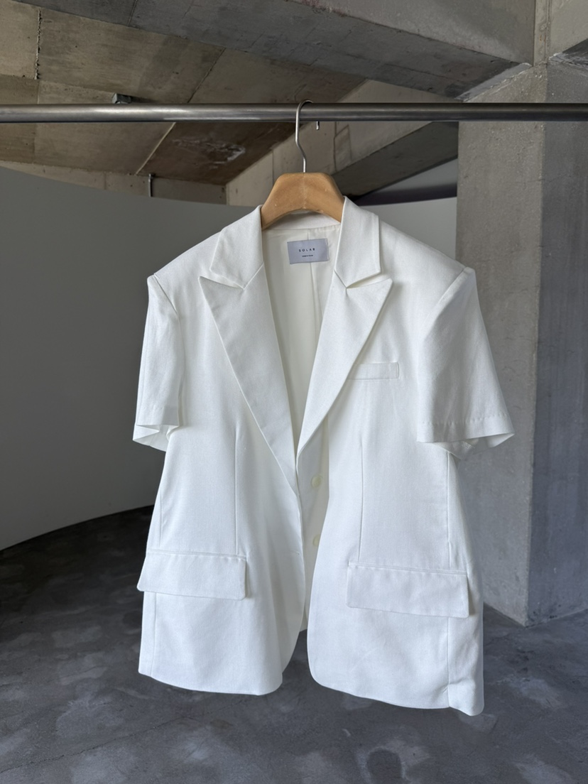 SOLAR韓國直郵女士新款真品職業休閑時尚26春夏人氣夾克亞麻SOLAR夾克圖色2