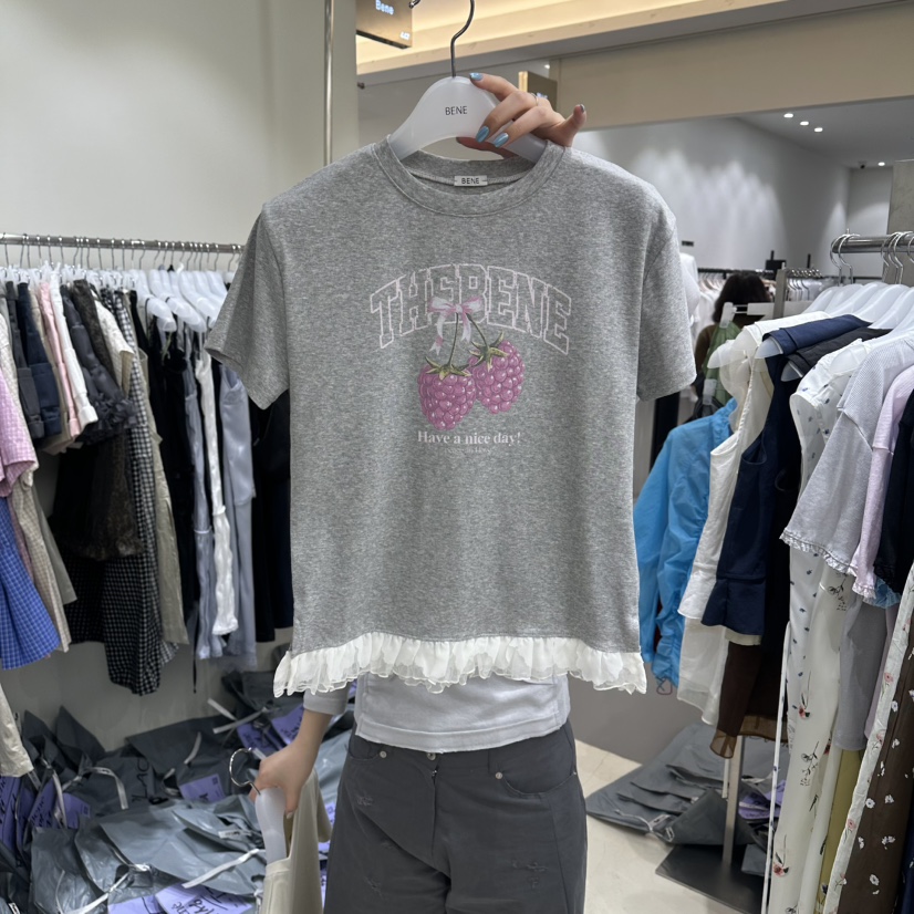 BENE韓國東大門代購女士新品26夏季休閑時尚職業熱賣人氣T恤BENET恤圖色5