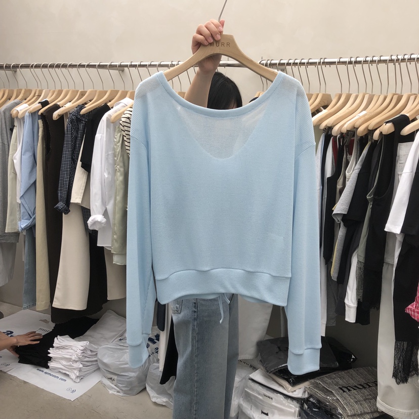 MURR東大門實拍女士新品真品職業推薦熱賣時尚休閑長袖T恤MURR長袖T恤圖色1