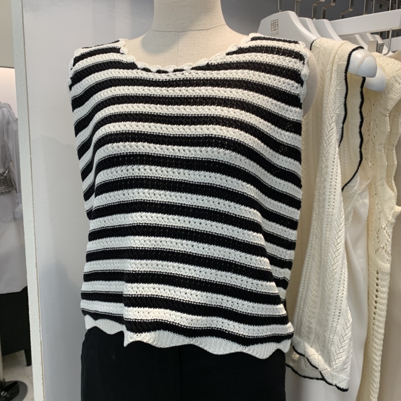 OUS/INCH-L韓國直郵實拍女裝新品時尚吊帶背心鉤針編織OUS/INCH吊帶/背心圖色1