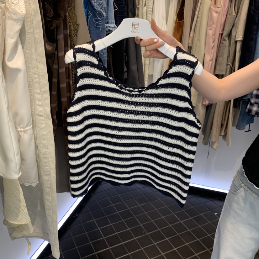 OUS/INCH-L韓國直郵實拍女裝新品時尚吊帶背心鉤針編織OUS/INCH吊帶/背心圖色2