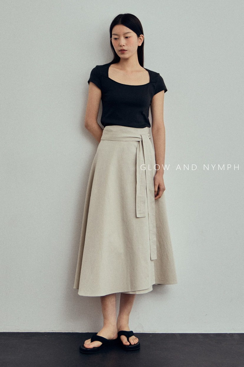 GLOW AND NYMPH東大門代購女裝新品休閑時尚真品職業長裙GLOW AND NYMPH長裙圖色2