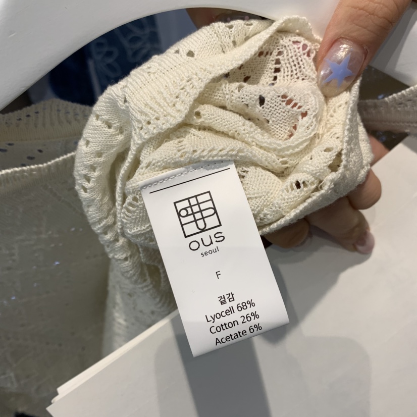 OUS/INCH-L韓國東大門直郵女裝新品26春夏職業推薦針織衫OUS/INCH針織衫