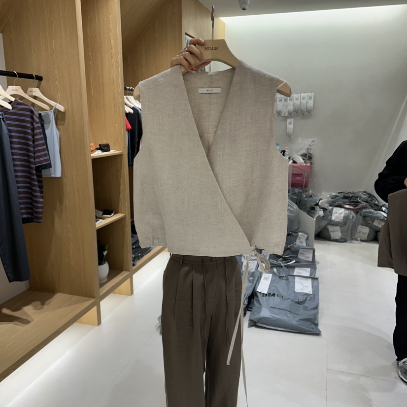 MILLIF韓國代購女裝新品人氣職業時尚熱賣推薦休閑26春夏馬甲MILLIF馬甲圖色1