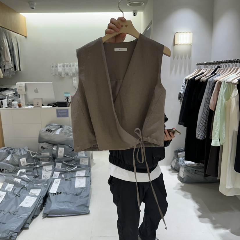 MILLIF韓國代購女裝新品人氣職業時尚熱賣推薦休閑26春夏馬甲MILLIF馬甲圖色2