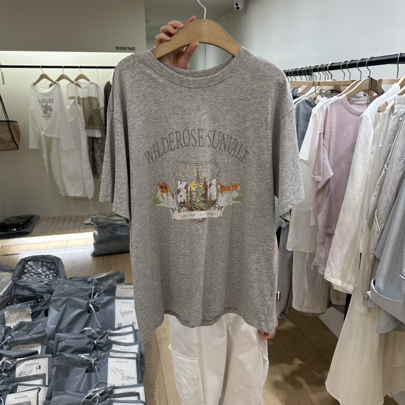 WINSOME韓國直郵女士新品職業時尚26春夏真品人氣熱賣T恤WINSOMET恤圖色3