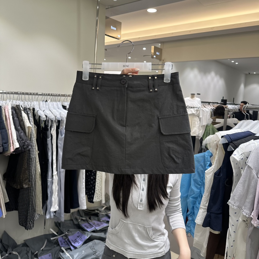 BENE韓國代購女士新品推薦26夏季熱賣休閑時尚26春夏裙褲BENE裙褲圖色3墨色