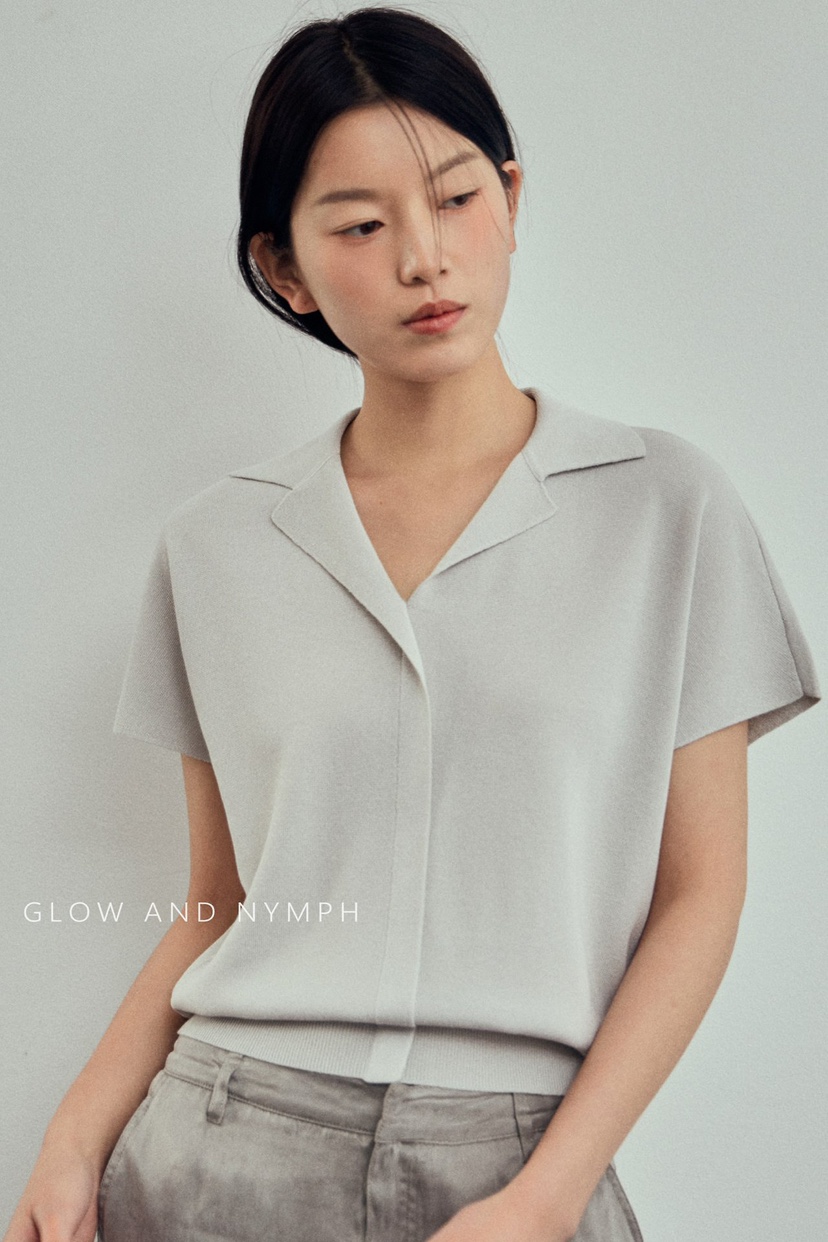 GLOW AND NYMPH韓國代購女裝新款熱賣職業休閑26春夏針織衫GLOW AND NYMPH針織衫圖色1