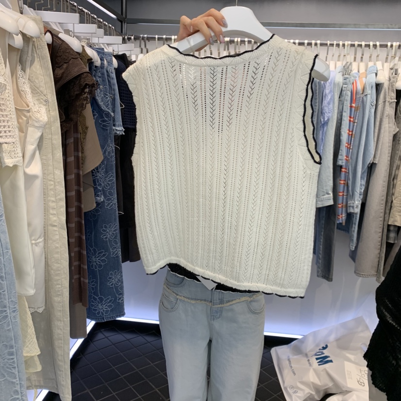 OUS/INCH-L東大門實拍韓國女士新款推薦26春夏馬甲絲帶OUS/INCH馬甲