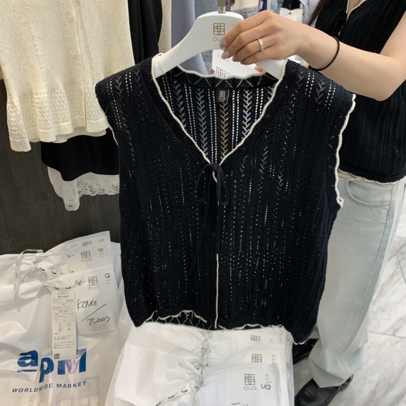 OUS/INCH-L東大門實拍韓國女士新款推薦26春夏馬甲絲帶OUS/INCH馬甲圖色2