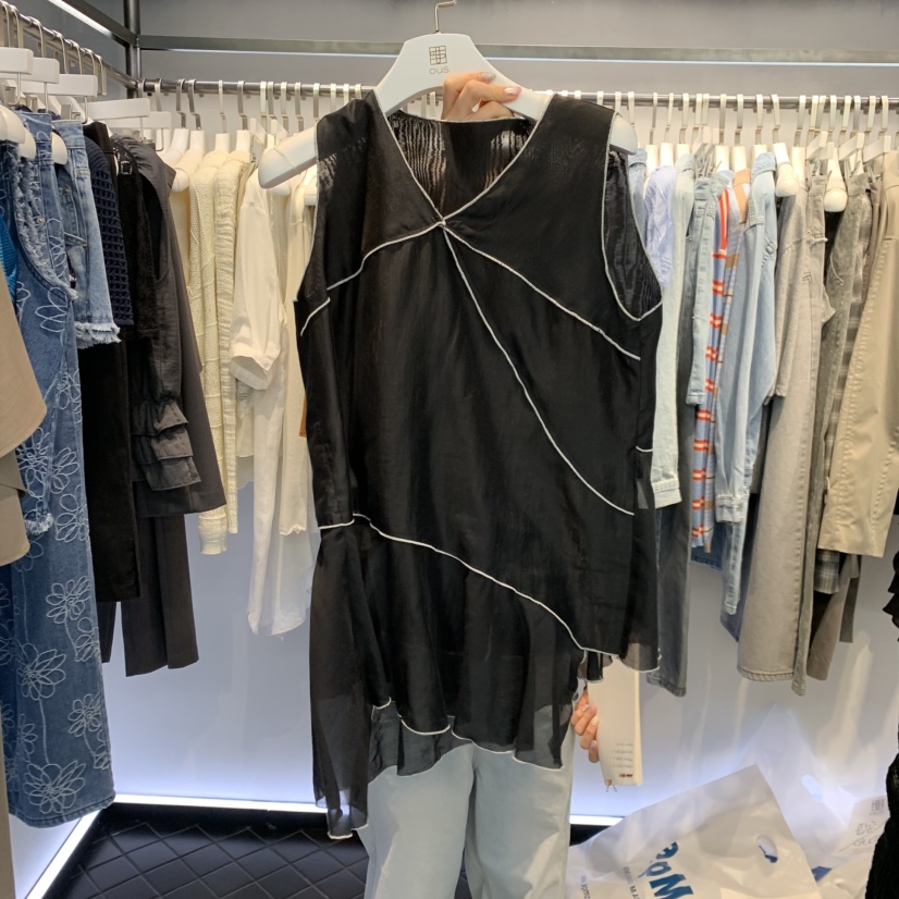 OUS/INCH-L韓國東大門代購女裝新品職業推薦吊帶背心天絲OUS/INCH吊帶/背心圖色3