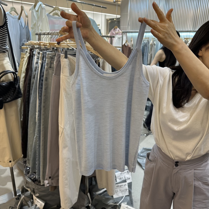 ALEGRE韓國東大門代購女裝新款26春夏時尚休閑職業吊帶背心ALEGRE吊帶/背心圖色3