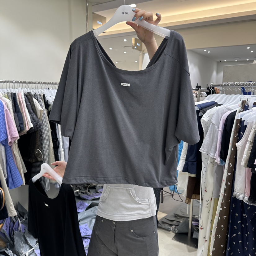 BENE韓國直郵實拍女士新款時尚休閑人氣26春夏26夏季推薦T恤BENET恤圖色3