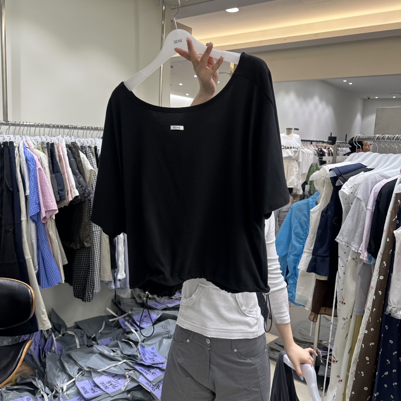 BENE韓國直郵實拍女士新款時尚休閑人氣26春夏26夏季推薦T恤BENET恤圖色4