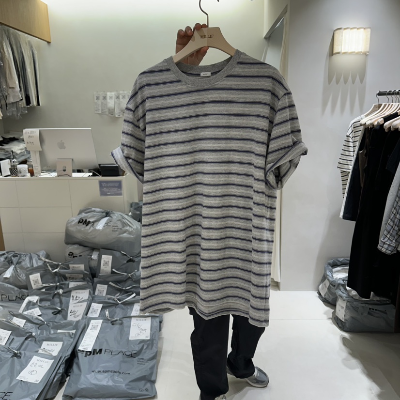 MILLIF韓國代購女士新款推薦時尚真品休閑職業人氣26春夏T恤MILLIFT恤圖色2