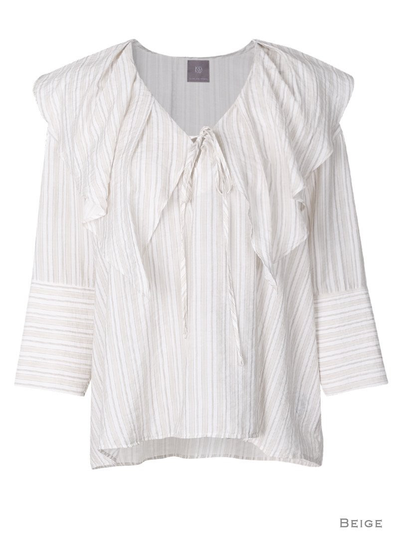 GLOW AND NYMPH東大門實拍韓國女裝新款人氣襯衫蕾絲衫GLOW AND NYMPH襯衫/蕾絲衫圖色2