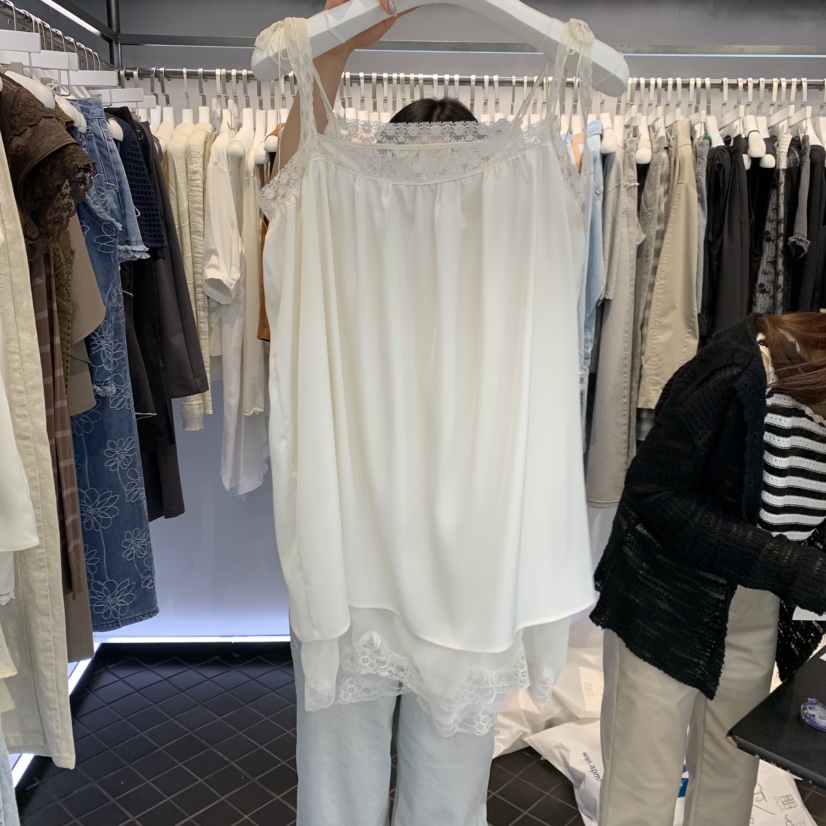 OUS/INCH-L韓國代購女士新品人氣休閑時尚吊帶背心絲帶OUS/INCH吊帶/背心