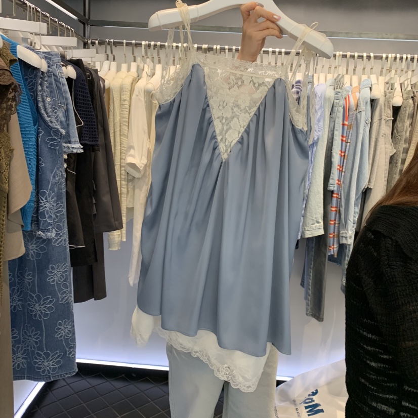 OUS/INCH-L韓國代購女士新品人氣休閑時尚吊帶背心絲帶OUS/INCH吊帶/背心圖色2