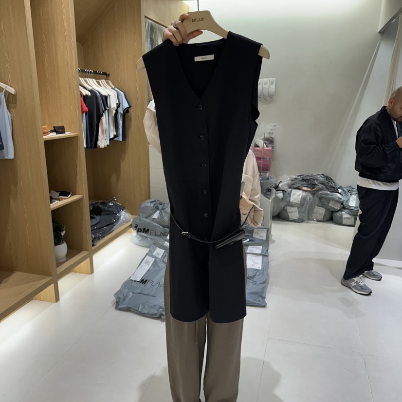 MILLIF韓國代購女士新款26春夏26夏季人氣連衣裙不含腰帶MILLIF連衣裙圖色1