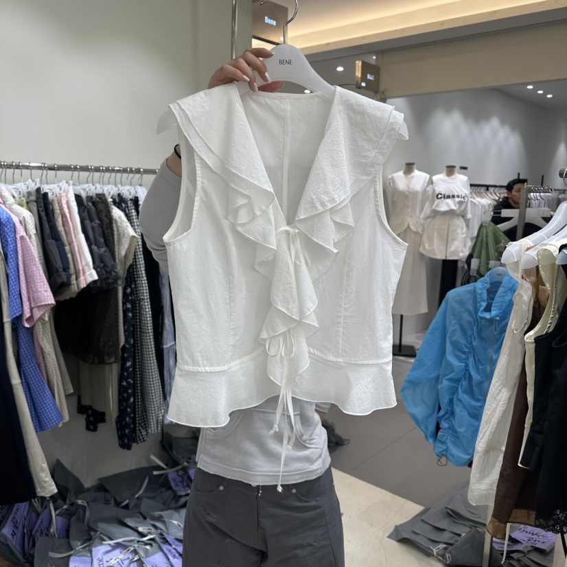 BENE韓國東大門代購女士新品26春夏推薦26夏季襯衫蕾絲衫BENE襯衫/蕾絲衫圖色1