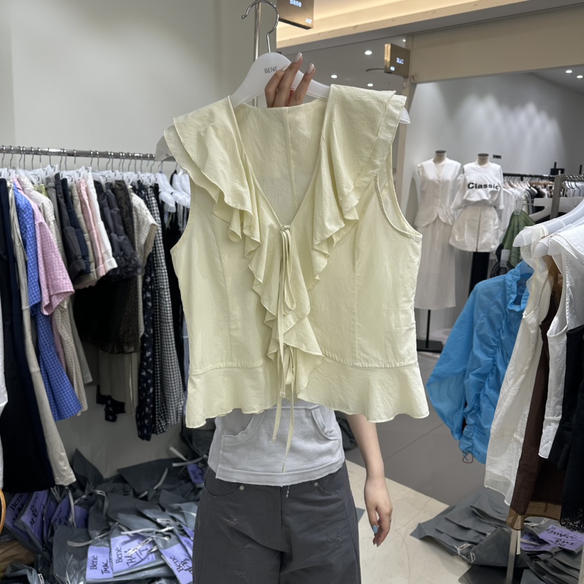 BENE韓國東大門代購女士新品26春夏推薦26夏季襯衫蕾絲衫BENE襯衫/蕾絲衫圖色2