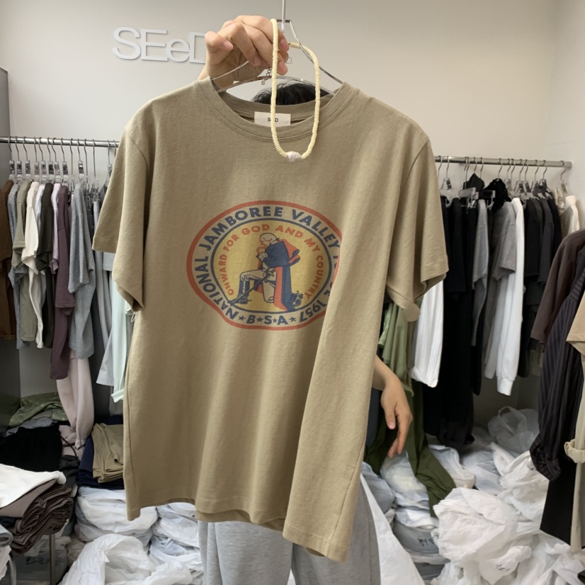 LEESEED-A韓國代購女士新款休閑真品時尚熱賣26春夏職業T恤SEeD/LEESEEDT恤圖色2