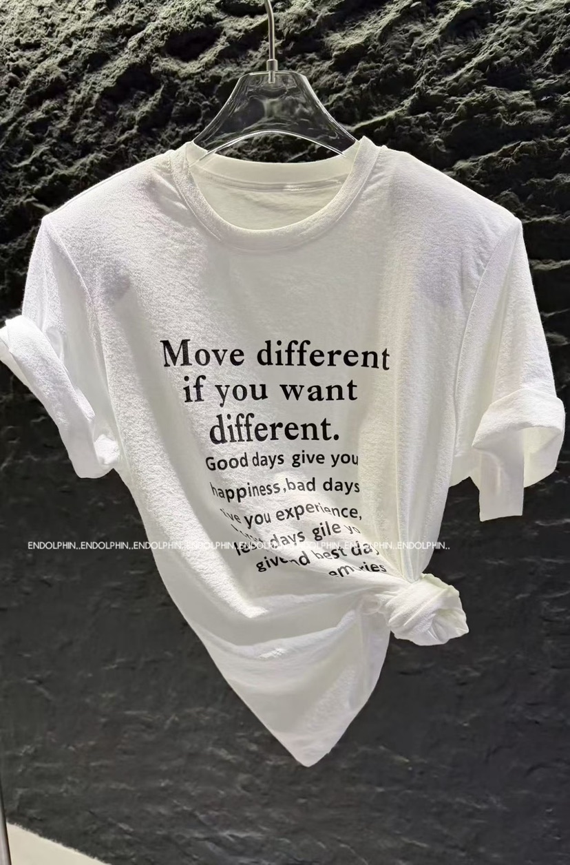 ENDOLPHIN韓國直郵女士新品時尚推薦熱賣職業休閑26夏季T恤ENDOLPHINT恤圖色1