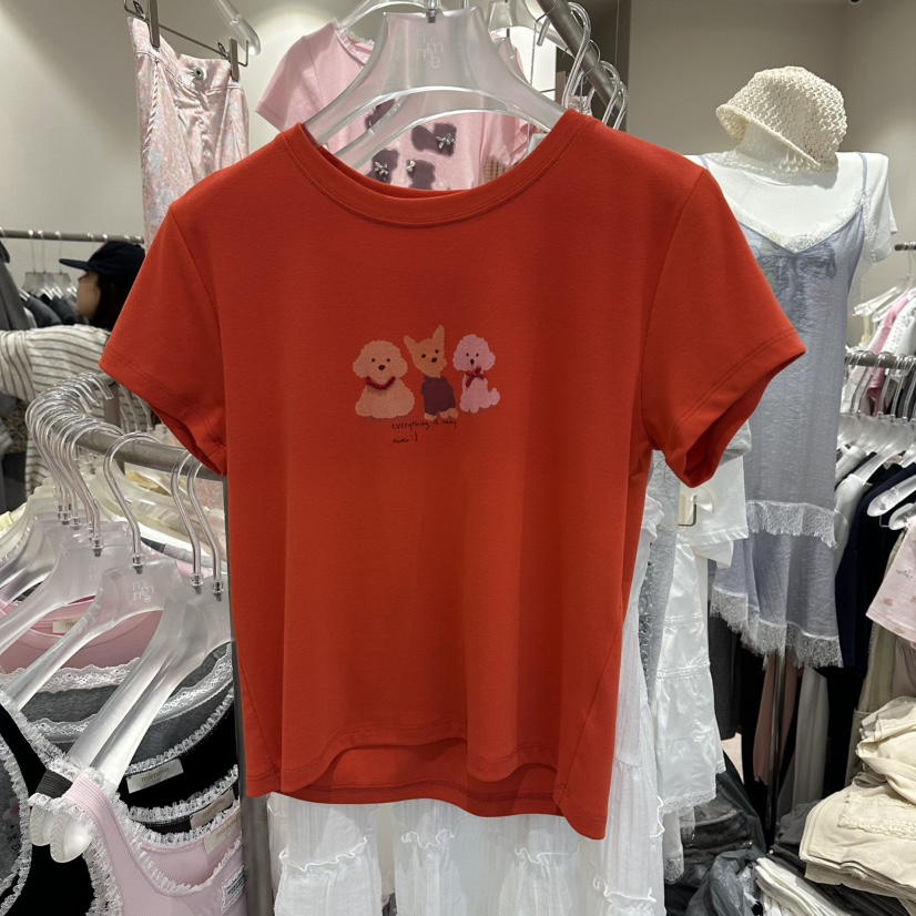 MIMME/LOOKK韓國代購女士新款26夏季休閑推薦26春夏職業T恤MIMME/LOOKKT恤圖色4