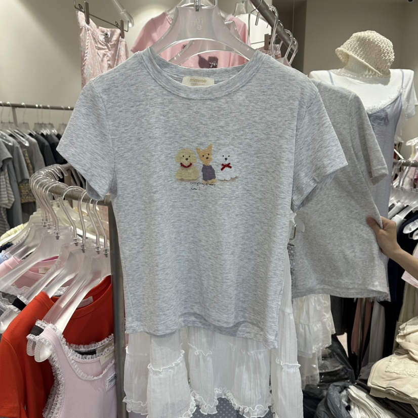 MIMME/LOOKK韓國代購女士新款26夏季休閑推薦26春夏職業T恤MIMME/LOOKKT恤圖色5