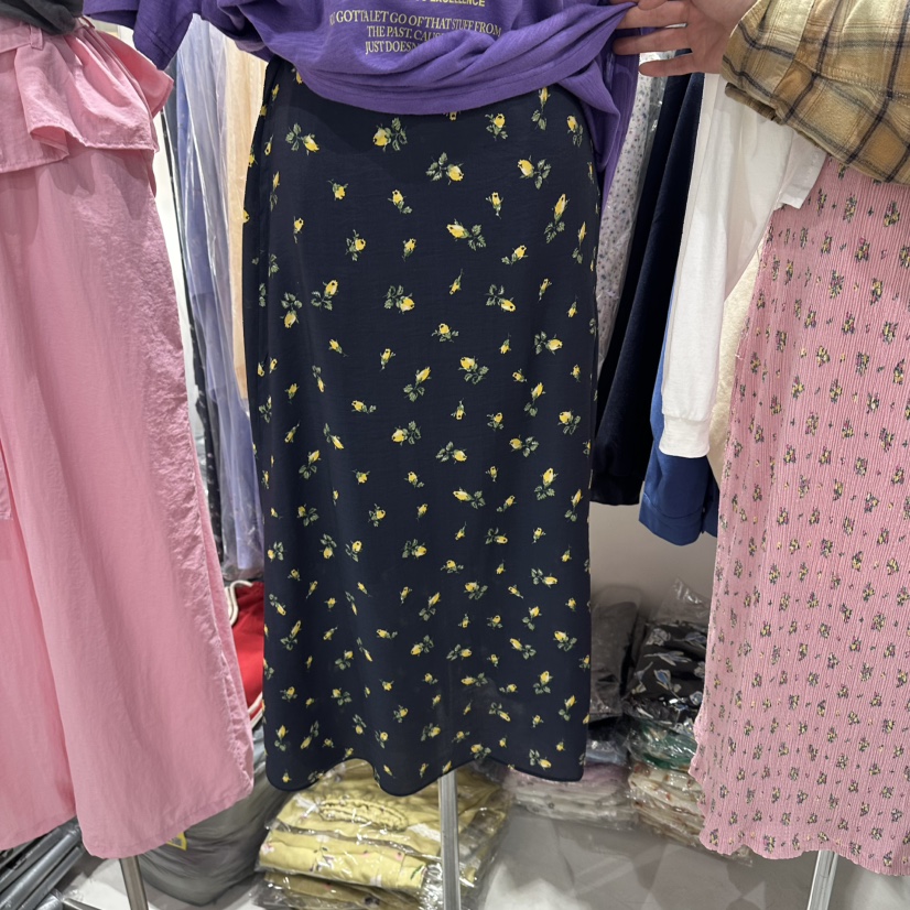 COMBO韓國東大門代購女裝新款26春夏休閑人氣26夏季職業長裙COM_BO長裙圖色2黃花