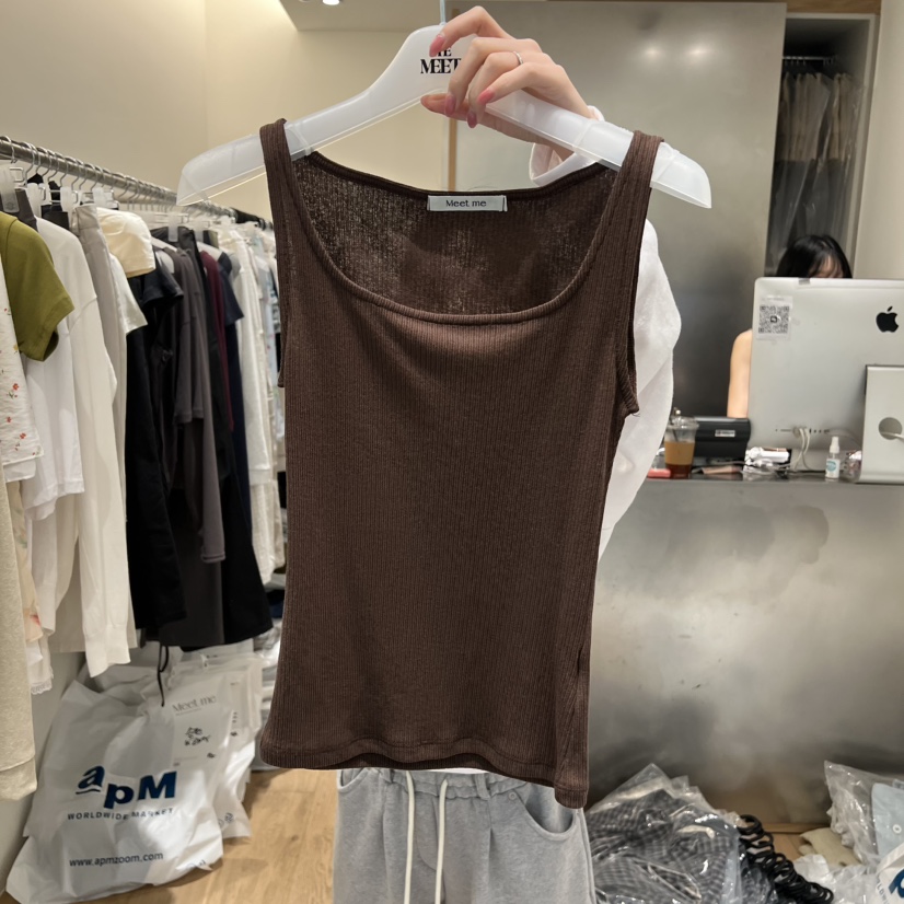 MEET ME韓國代購女士新款休閑人氣時尚職業真品吊帶背心MEET ME吊帶/背心圖色1